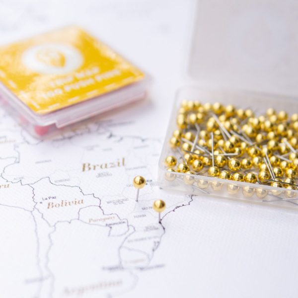 map push pin decorative gold