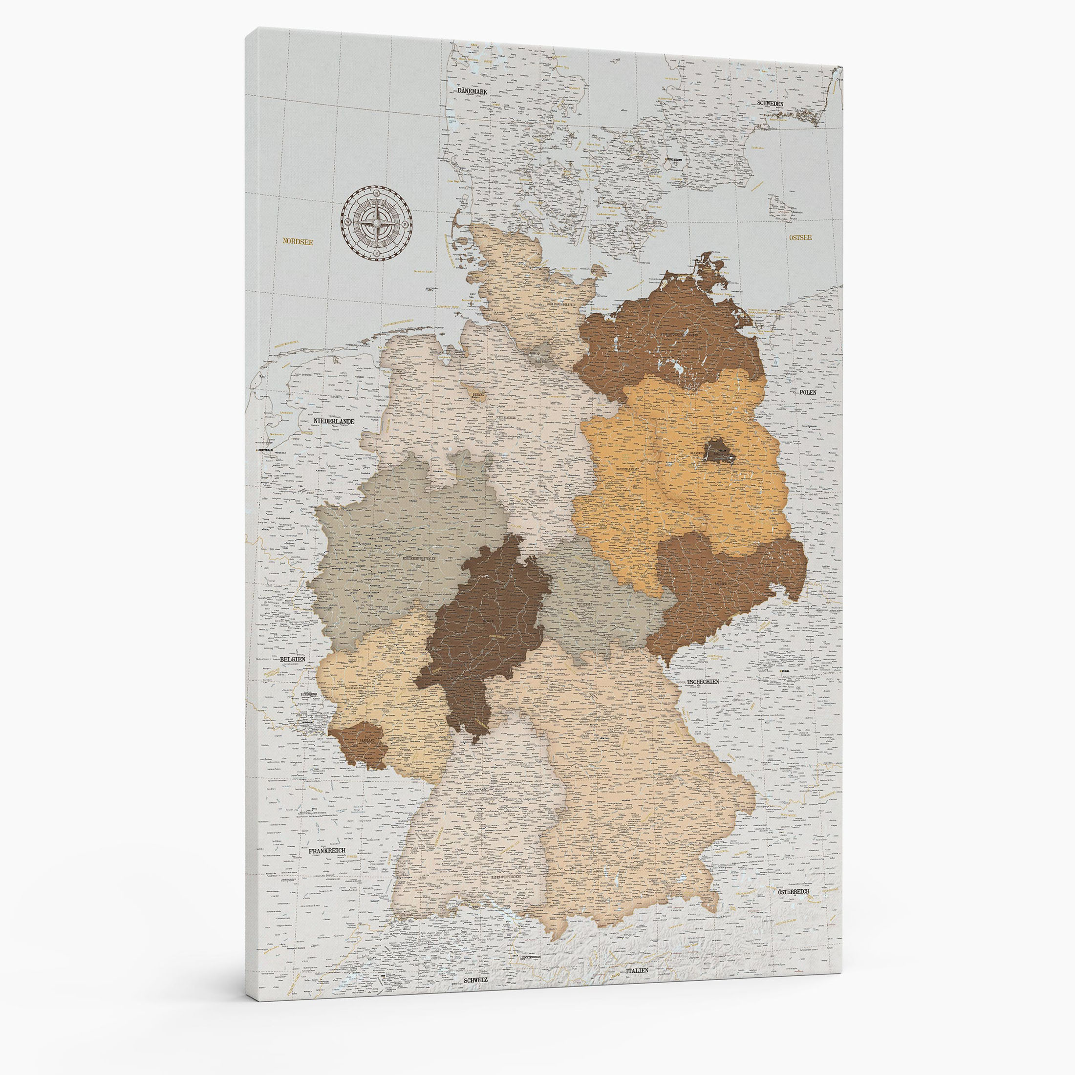 2DE large personalized push pin germany map on canvas tripmap safari