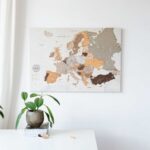 large detailed european continent map with pins 12eu