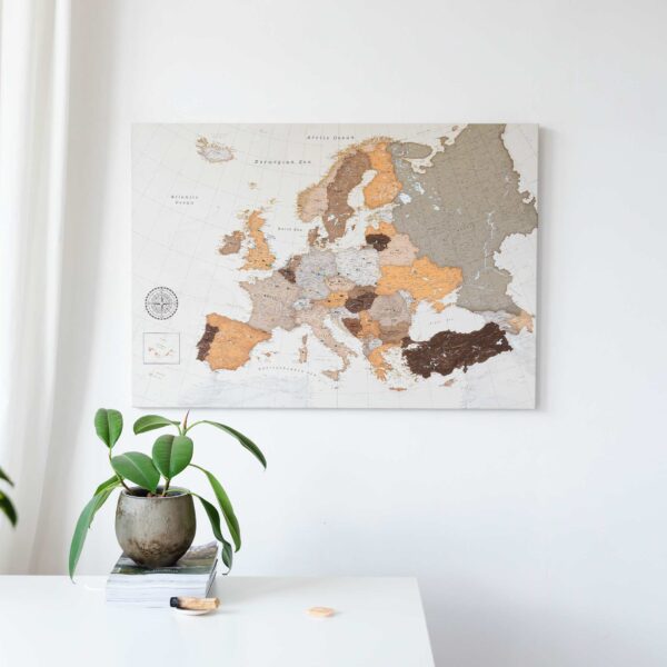 large detailed european continent map with pins 12eu