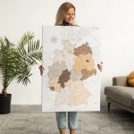 large detailed push pin germany map safari 2DE