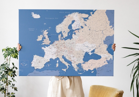 large europe map pin board 3eu