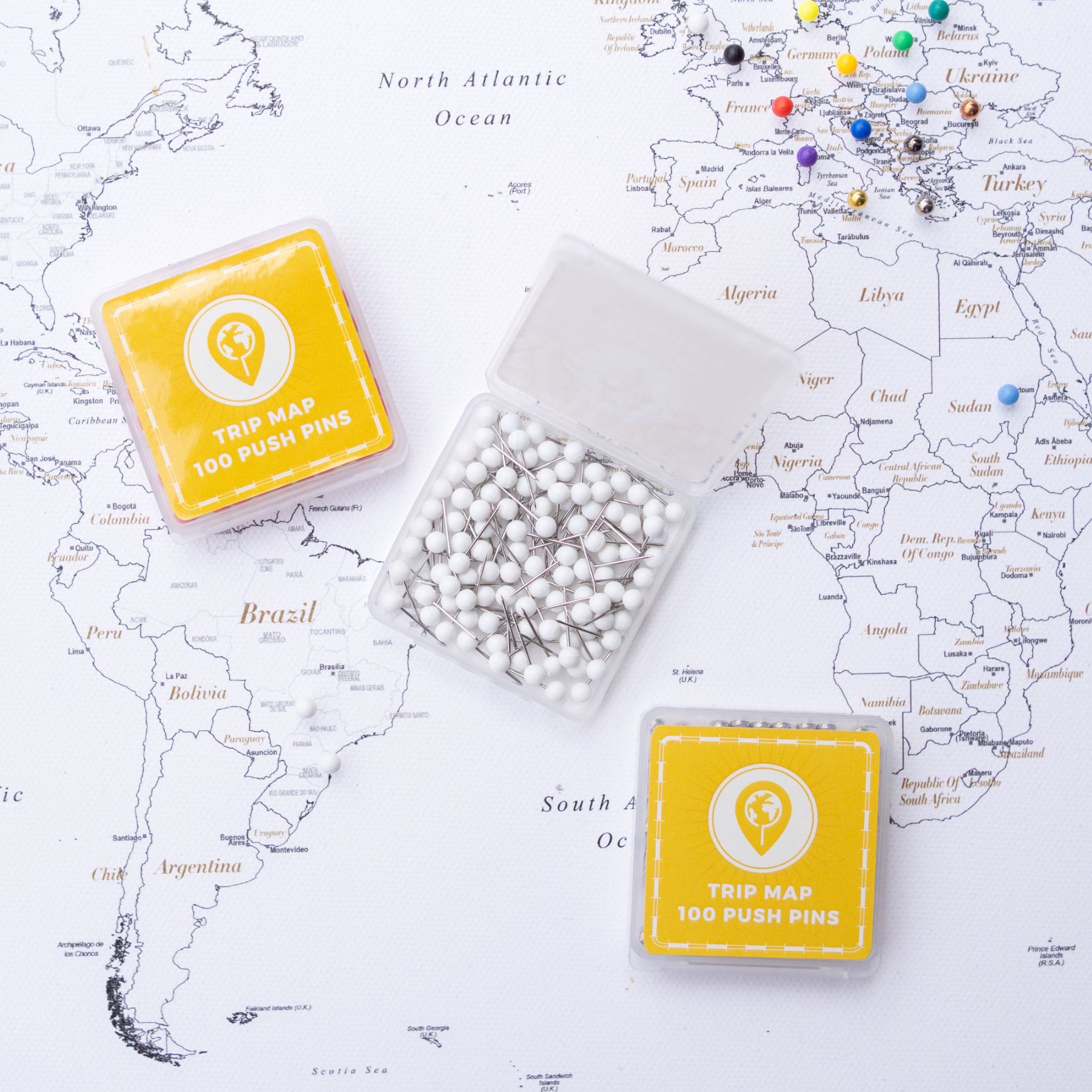 tripmap map pins and tacks to mark travels