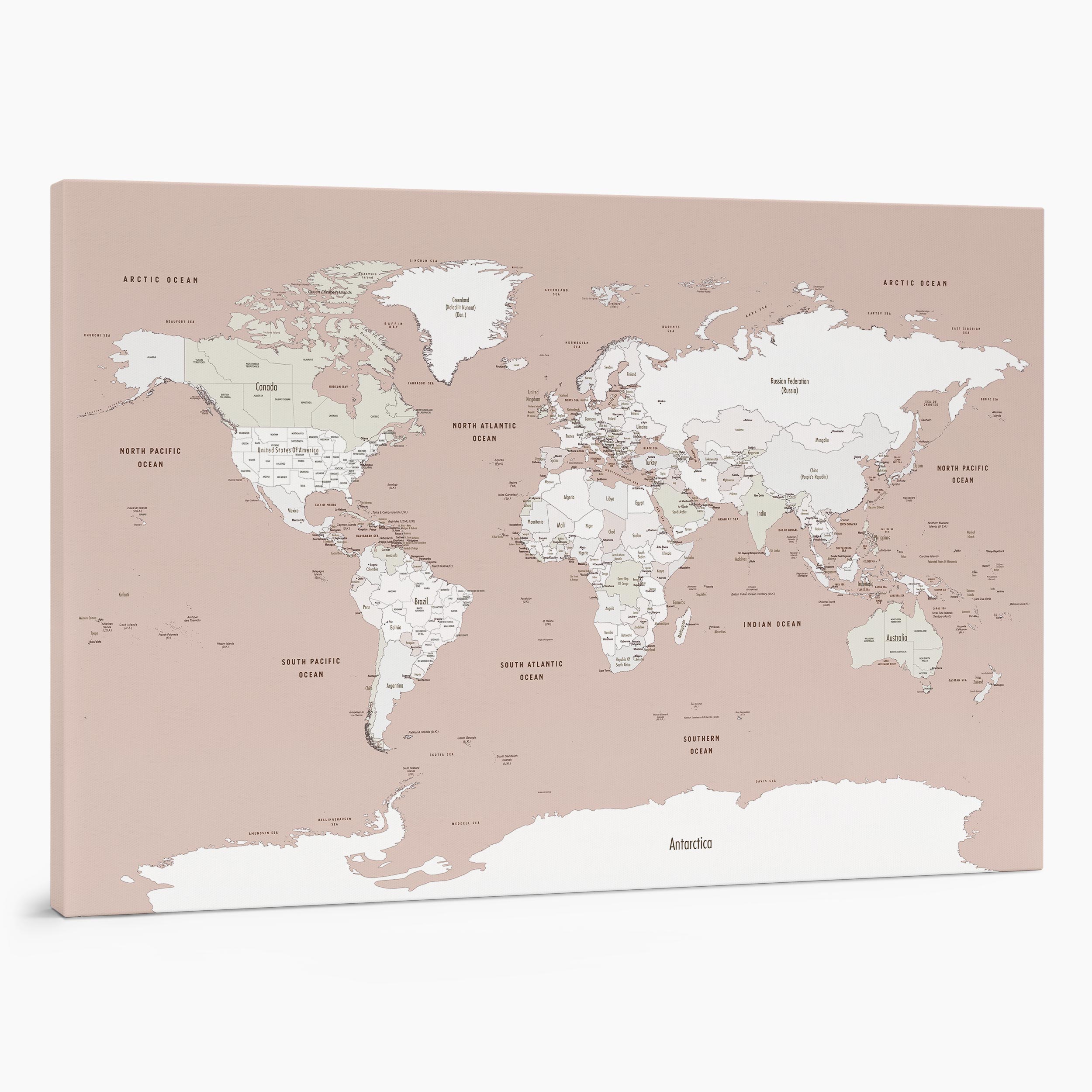 3MP small push pin world map to pin places you have visited pink rose