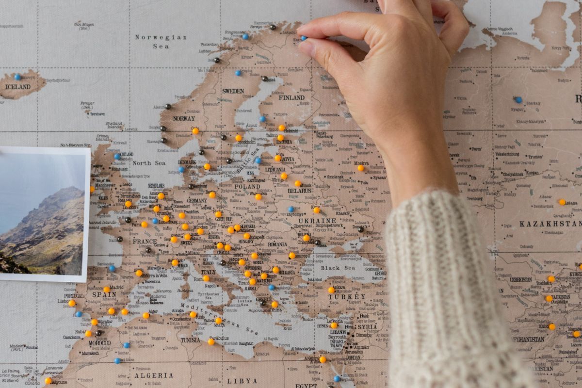 Couples Travel Map to pin places you have visited