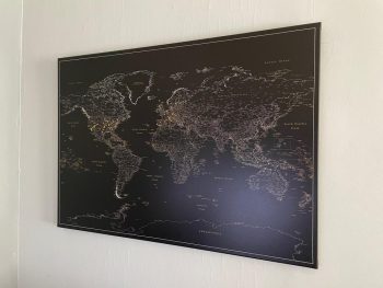 all-black-push-pin-world-map-customer-photo