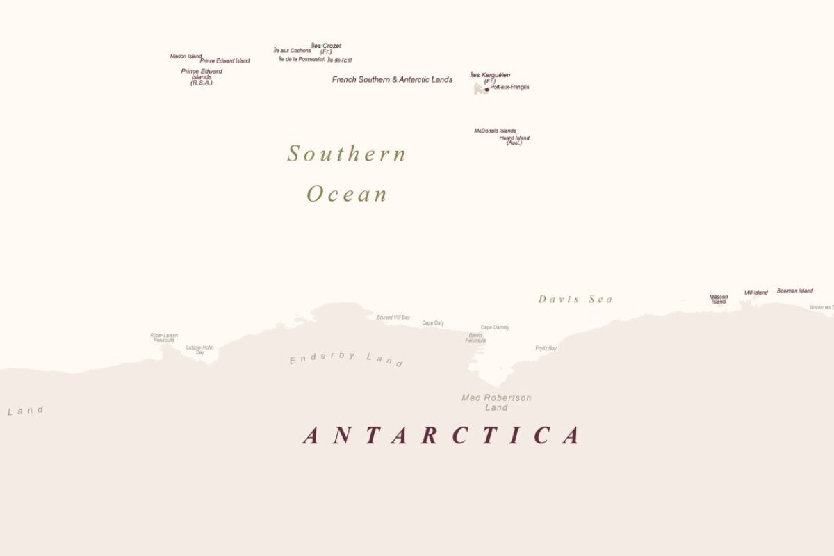 detailed world map antarctica