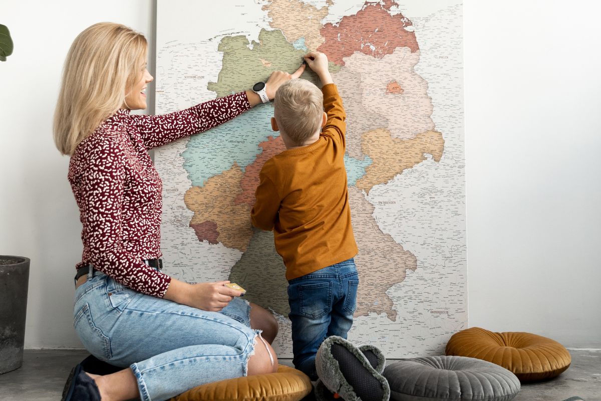 family germany map to mark cities