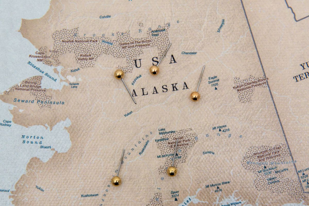usa national parks push pin map on canvas with pins
