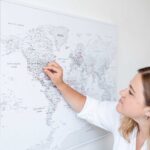 detailed world map canvas with pins 35p