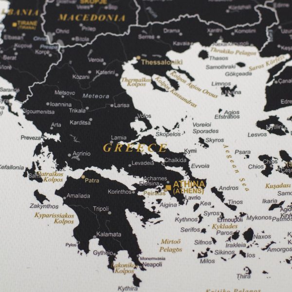detailed europe map canvas with cities black and white 6eu
