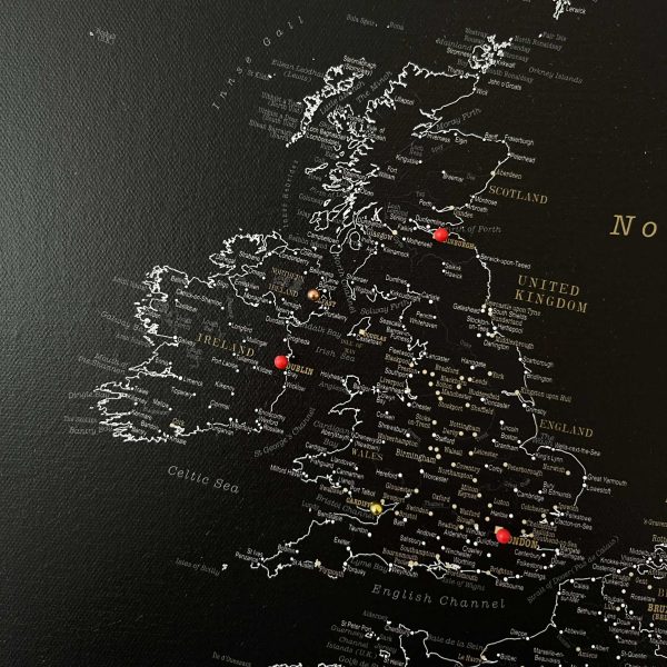 detailed europe map corkboard midnight black 11eu