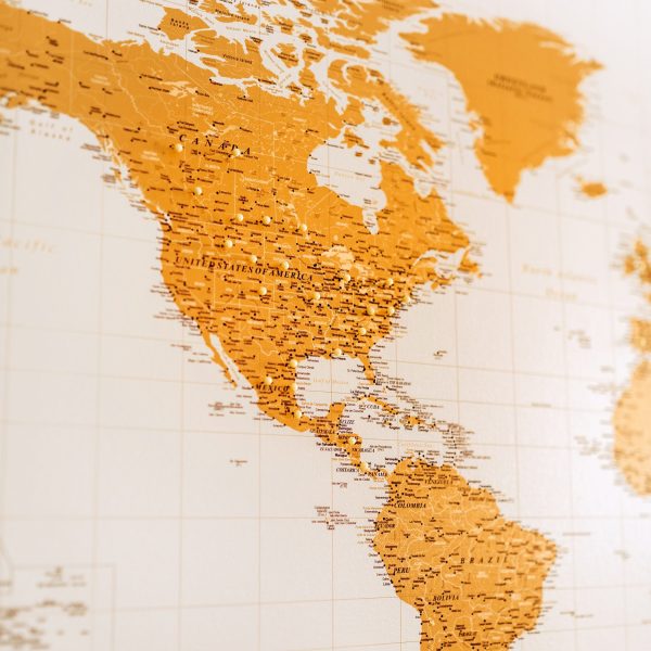 detailed world map to track countries visited yellow 5p