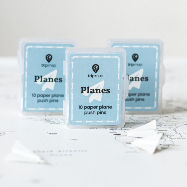 paper plane push pin corkboard
