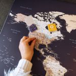 tripmap pinboard world map with pins violet 3p