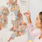 uk and ireland corkboard map with pins colorful 4UK