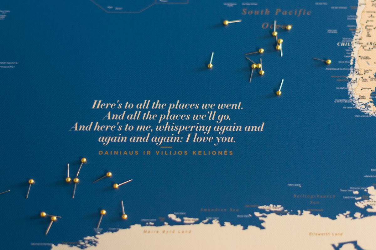 40 Inspiring Quotes to Personalize Your Push Pin Travel Map